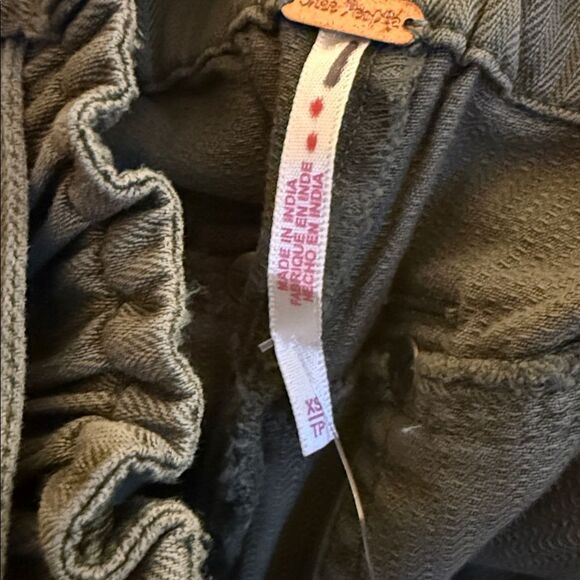 Free People We the Free Sloane Pants in Army Green NWOT - Picture 7 of 9